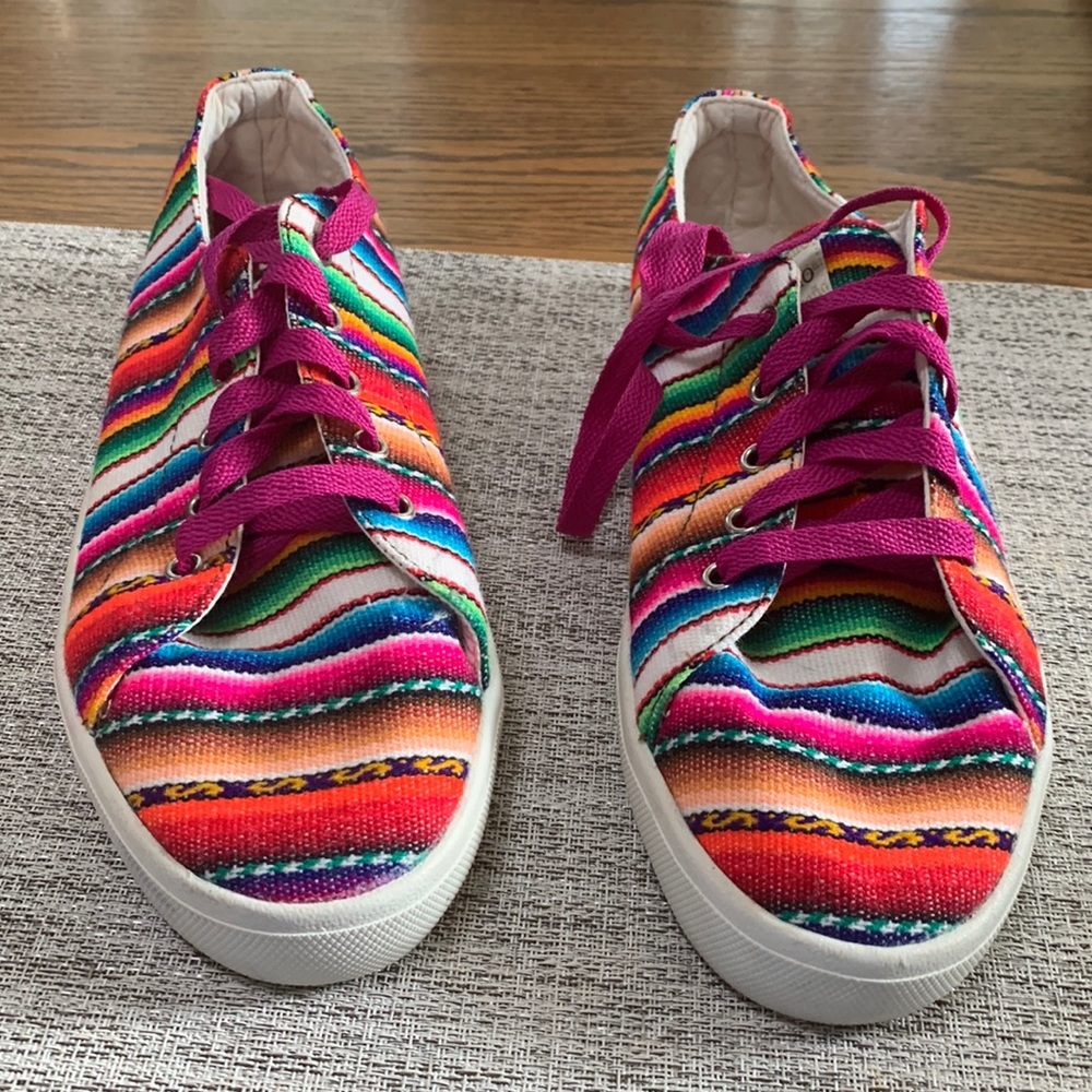 Caamano WMS 10 Colorful Striped Sneakers Made in Peru